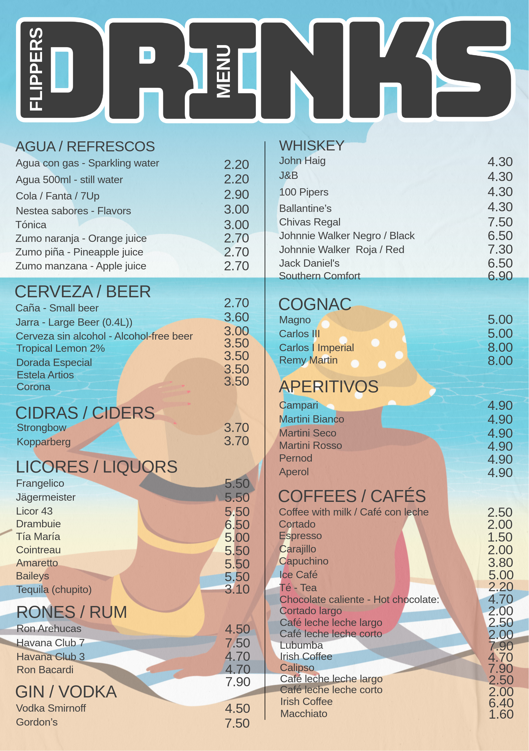 Drinks Menu